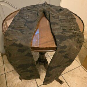 😍 Hudson Mid-Rise Colby Ankle Moto Skinny Camo Cargo Jeans Size 24